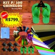 Kit Fabricação de 100 pares de chinelos tamanho 37/38 completo. 80/20