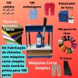 Kit Fabricação de Chinelos 100 Pares Borracha  80/20 Completo com Maquinário